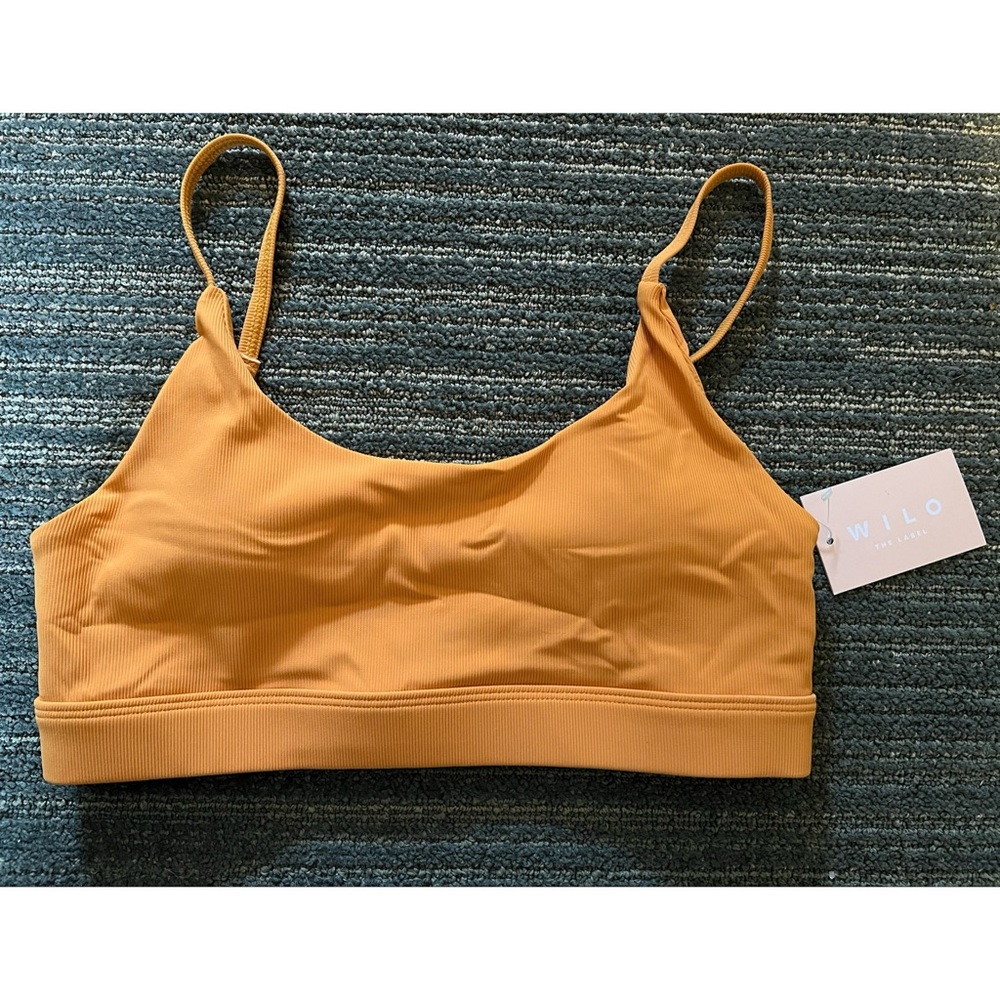 Wilo Rib Sports Bra in Marigold, Size Large